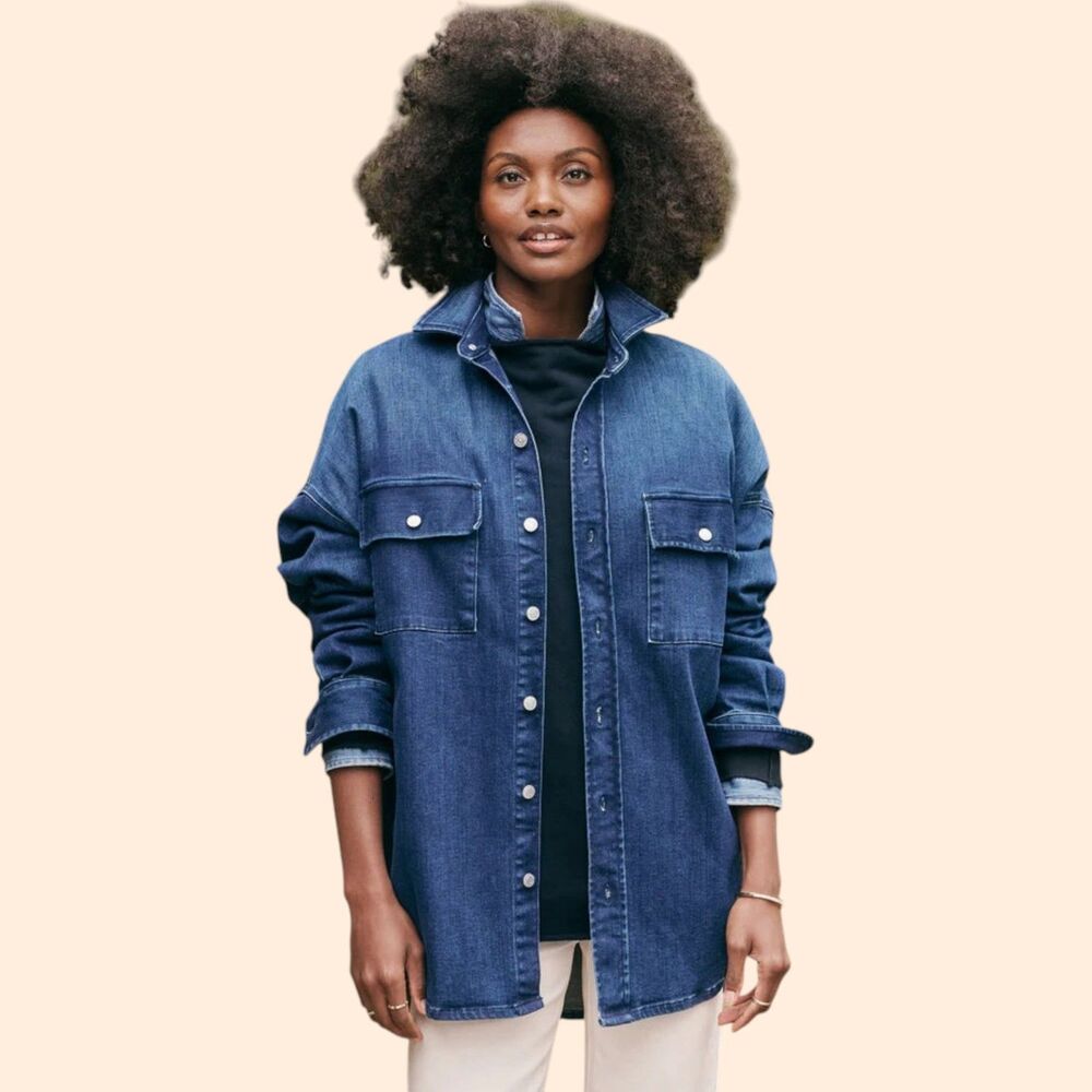 Frank Eileen McLoghlin Utility Jacket Blue